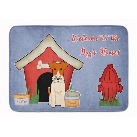 Carolines Treasures Carolines Treasures BB2855RUG Dog House Collection Wire Fox Terrier Machine Washable Memory Foam Mat BB2855RUG